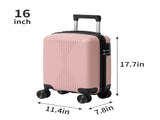 Non-TSA customs lock 5-in-1 PP trolley case, 12in, 16in, 20in, 24in, 28in PP rose color 45111580
