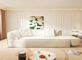 3-in-1 Convertible Sofa Bed, 79.5" Modern Deep Seat Couch with 2 Pillows, 3-Seater Sofa, Sparkling W3219P369307