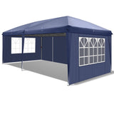 3 x 6m Four Windows Practical Waterproof Folding Tent Blue 29055508