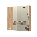 ZUN Kenya Medicine Cabinet, Mirror, Double Door, Four Interior Shelves B128P148728