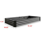 ZUN Raised Garden Bed Kit - Metal Raised Bed Garden7.6x3.7x0.98ft for Flower Planters, Vegetables Herb 97729335