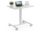 Standing Desk with Mobile Rolling Wheels Portable Desk & Overbed Laptop, Height Adjustable Small 36393587