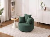 360&deg Swivel Chair Accent Barrel Chair Swivel Round Upholstered Sofa Chair with 3 Removable W2231P264471