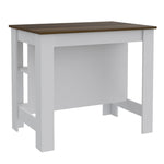 ZUN Brooklyn Kitchen Island, Three Concealed Shelves B128P148677