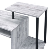 Antique White and Black Computer Desk with Keyboard Tray B062P184546