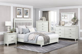 ZUN White Finish 5-Drawers Chest with LED Lighting Modern Bedroom Furniture 1pc B011P250825