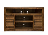 52 inch Corner TV Stand Console for TVs up to 55 inches, No Assembly Required, Whiskey Finish B108P160088