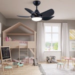 ZUN 30 In Intergrated LED Ceiling Fan Lighting with Matte Black ABS Blade W1367P182805