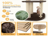 41 Inch Hand-Woven Water Hyacinth Cat Tree, 3 Sisal Scratching Posts Multi-Level Activity Center for 74500291