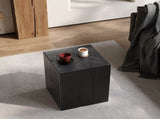 Wood-Look Square-Column MGO End Table, H18",Wood-Like Distressed Finish, Mix with Different Heights, N770P291199B