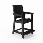 ZUN Black Modern Counter Chair – Sleek HDPE Poly Lumber for Dining, Patio, and Garden Comfort B195P198783