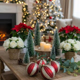 4PCS Set 4.7" Christmas Glass Ball Ornaments Holiday Tree Hanging Decorations Party Decor Supplies 06070942