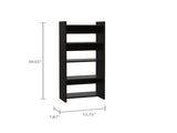 Home Office Set, Two Parts Set, One Drawer, Desktop, Keyboard Tray, Stand, Five Shelves, Black B097133193