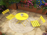 Bistro Table and Chairs Set of 2, 3 Piece Outdoor/Indoor Folding Patio Bistro Sets, 2 Chair Patio W3979P394151