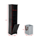 ZUN 64" Tall Bathroom Storage Cabinet for Small Space, Floor Standing Cabinet for Living Room Bathroom W1801P195734