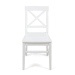 ZUN Acacia Wood Dining Chairs, White 62888.00WHI