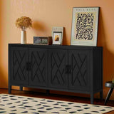 ZUN Four Door Wooden Twill Sideboard American Country Vintage Old Living Room Dining Room Hallway W1445121945