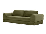 2-in-1 Folding Convertible Sofa Bed, Modern Corduroy Sleeper Couch with 2*pillows, Futon Modular W1117P417299