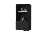 Pima Wall Cabinet in Melamine With One Door, Black B128P237131