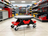 300 LBS Capacity Rolling Mechanic Stool with 4" Wheels, 3 Slide-Out Tool Trays & Drawer, Heavy Duty 91677153
