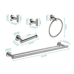 ZUN 5 Piece Bathroom Towel Rack Set Wall Mount W928P198321