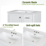30" Bathroom Vanity , Modern Bathroom Cabinet with Sink Combo Set, Bathroom Storage Cabinet with a WF321698AAK