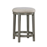 ZUN Light Gray Finish Counter Height Stools Set of 2, Foam Cushioned Seat Industrial Design Kitchen B011P238921