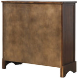 Rustic Storage Cabinet with Two Drawers and Four Classic Rattan Basket for Dining Room/Living Room 43293807