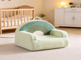 Kids Armchair Toddler Reading Sofa, Full Compression, Teddy Velvet Cute Rainbow Pattern Kids Sofa 08781934