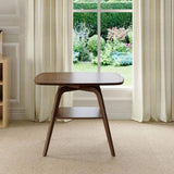 Modern Wooden Dining Table with Storage Shelf, Walnut Finish W3137P295363