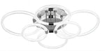 ZUN Modern LED, Flush Mount Ceiling Light with Dimmable Remote Control, 6Rings Acrylic Fixture for 33790869