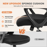 ZUN Ergonomic Office Chair Home Desk Mesh Chair with Fixed Armrest Executive Computer Chair with Soft 91988090