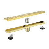 24 Inches Linear Shower Drain, Included Hair Strainer and Leveling Feet W2287P146750