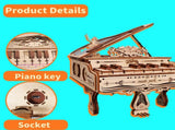 MUSIC PARK 3d Wooden Puzzle Piano Music Box Can be played Handmade Assembly Model kit DIY Crafts 08542761