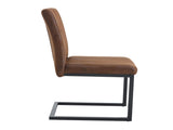 4 Ergonomic Brown Technology Fabric Dining Chairs, Perfectly Blending Comfort And Simplicity. A Box W1512P414471