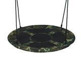 Heavy-Duty Steel Round Tree Swing, 600D OxfordPP Cloth, 330LBS Load Adjustable Height for Backyard 05335906
