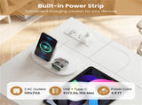 43.5" Home Office Desk with Built-in Charging Station & 3 Drawers Hidden Compartment 78721214