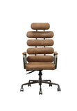 ZUN Retro Brown Swivel Office Chair with Pneumatic Lift B062P215462