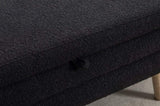036-Boucle Fabric Storage Bench Bedroom Bench With Wood Legs For Living Room Bedroom Indoor,Black 03556794