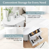 White Nightstand with Drawers 54479496