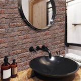 48 Pcs Red Rock Wall Peel And Stick Wallpaper Waterproof PVC Self Adhesive Decorative Easy To 84252881