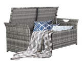 106*52*46cm Iron Frame Can Accommodate Gray Gradient Footstool Locker Rattan Locker 16976080
