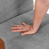 Ultra-Modern Accent Chair Gray Fabric Foam Seat Cushion Solid Wood Luxury Living Room Furniture 1pc B011P308550