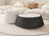 Light Sintered stone Top Cup Shape Leather Coffee modern Sofa Table for Living Room furniture W3081P367629