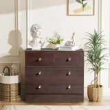 Modern Simple 4-Drawer Dresser Nightstand Brown 06903380
