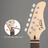 Full Size 6 String H-H Pickups GMF Electric Guitar with Bag Strap Connector 93135575