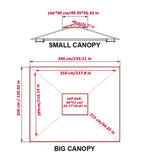 13x10 Ft Patio Double Roof Gazebo Replacement Canopy Top Fabric,Khaki W419P312598