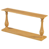 U_STYLE Vintage Sofa Table Console Table with Luxurious Pine Veneer and Elegance Vase-Leg Design,for N711P261924O