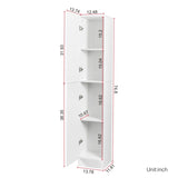 ZUN Freestanding Cabinet with Inadjustable Shelves and two Doors for Kitchen, Dining Room, White W33165045