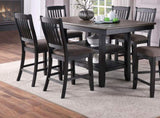 ZUN 1pc Cunter Height Dining Table Dark Coffee Finish Kitchen Breakfast Dining Room Furniture Table w 2x B01183547